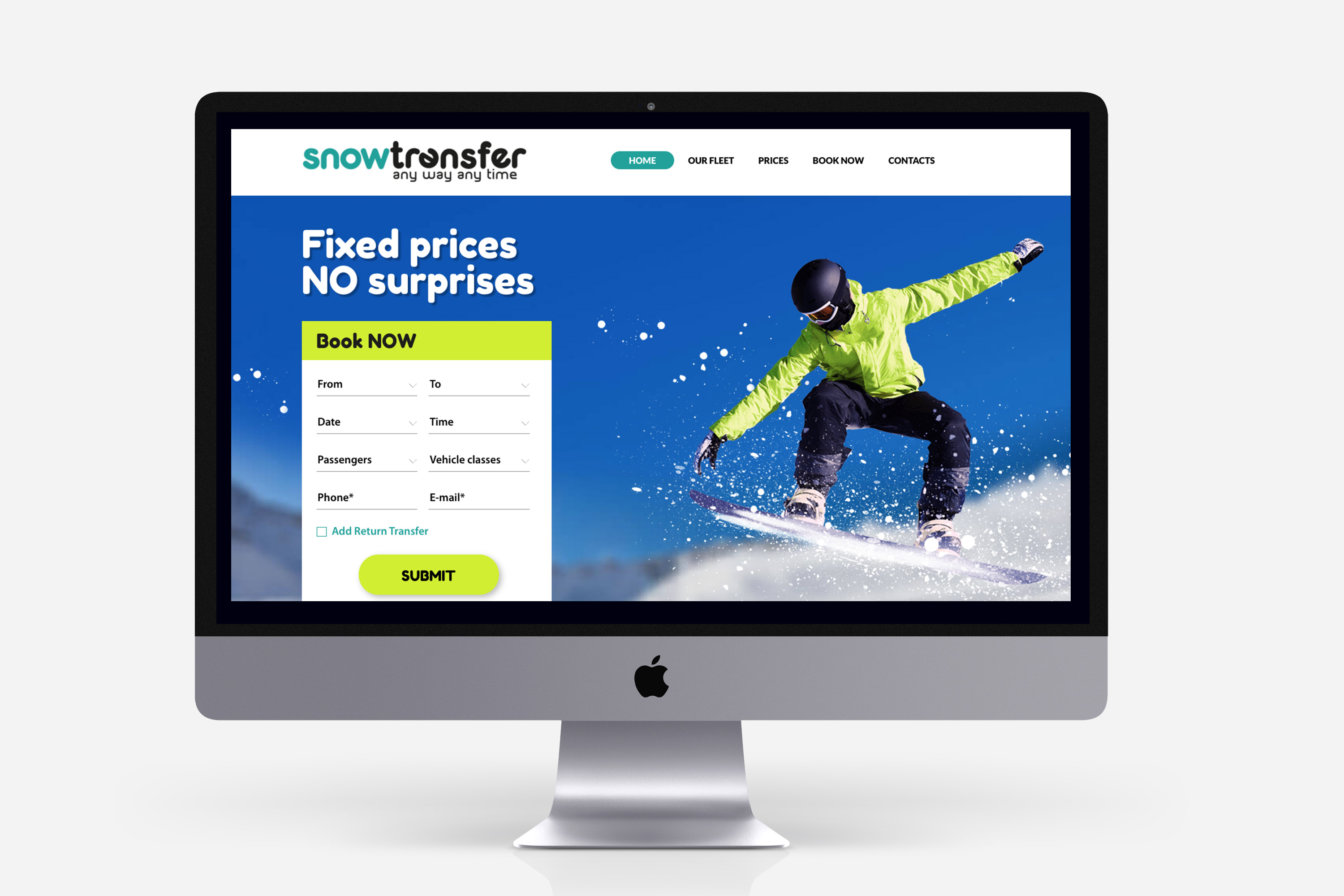 Sito web NCC Snowtransfer Torino